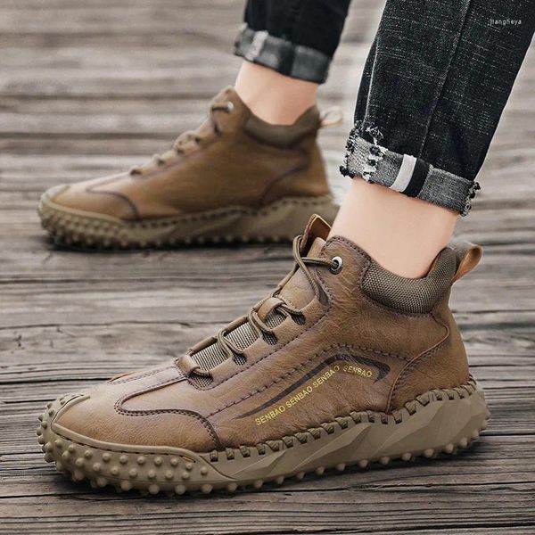 Botas de inverno à prova dwaterproof água homens pelúcia quente neve ao ar livre antiderrapante tornozelo trabalho motocicleta botas hombre tamanho 38-46