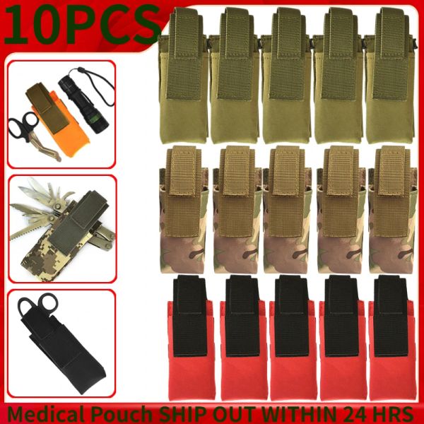 Bags Molle Pouch EDC ERSTE AID KIT TORNISIKET SCHISS SCHISSLICH Taschenlampe Aufbewahrungstasche Jagd Notfallüberleben Armee Militärtatik Packung