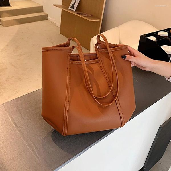 Totes Tote Bag nera per donna in pelle grande lavoro laptop spalla borse da spiaggia Bolsos Para Mujer Sac Femme