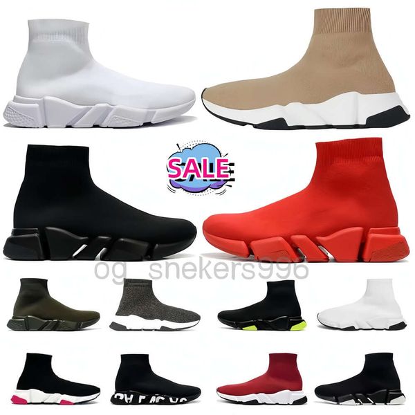 Tasarımcı Mens Kış Sockssa Koşu Ayakkabı Siyah Üçlü Beyaz Kırmızı Bej Gri Neon Oreo Erkek Kadın Sockkssd Triainers Spor Sabahakalar