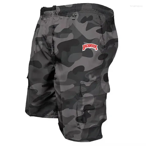 Calções masculinos esportes carga ao ar livre jorts confortáveis calças curtas verão 2024 moda multi-bolso casual camuflagem roupas