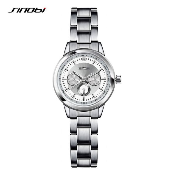 SINOBI женские браслет модные стальные наручные часы Элитный бренд Женева кварцевые часы женские наручные часы Relojes Mujer Saatler230T