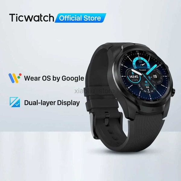 Orologi da polso TicWatch Pro 512MB Smart Watch Uomo Orologio Wear OS Per iOS Android NFC Pagamento GPS integrato IP68 Smartwatch Bluetooth impermeabile 240319