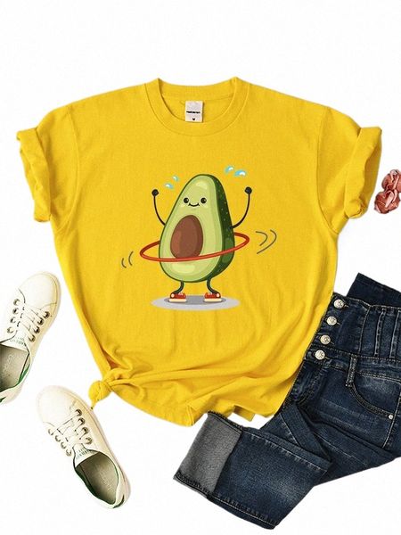 Frutta Avocado Fare Sport Uomo Donna T-shirt Hip Hop Harajuku Manica corta Morbido e traspirante Tee Abbigliamento Estate Casual Donna Top Taglie forti