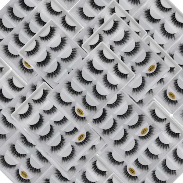 Ciglia SHIDISHANGPIN all'ingrosso 100/10 scatole ciglia finte visone 3D naturale lungo volume morbido ciglia finte ciuffi soffici ciglia finte trucco