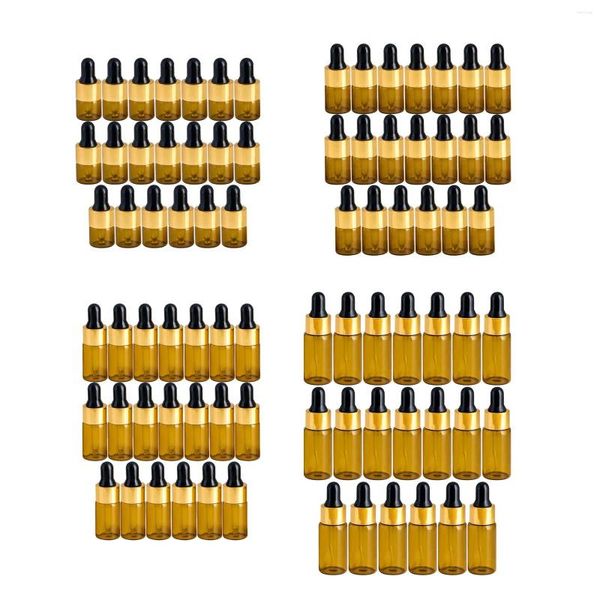 Conta-gotas de garrafas de armazenamento com viagem portátil vazia de olho de vidro para óleos corporais