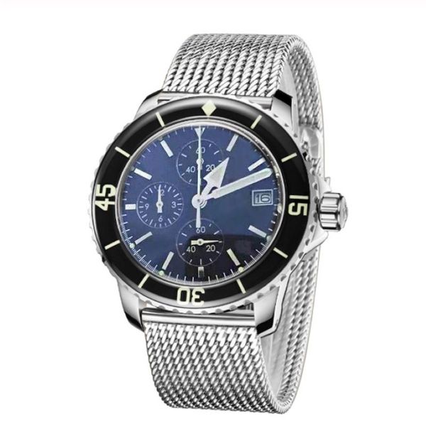 Новые мужские дизайнерские часы из нержавеющей стали, японский импорт, тонкий кварцевый механизм 6s, изысканная техника, роскошные часы Montre de190A
