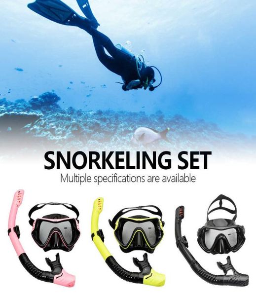 Alta qualità 12 colori professionali maschere per immersioni subacquee set per lo snorkeling gonna in silicone per adulti occhiali antiappannamento occhiali nuoto Fishi5605669