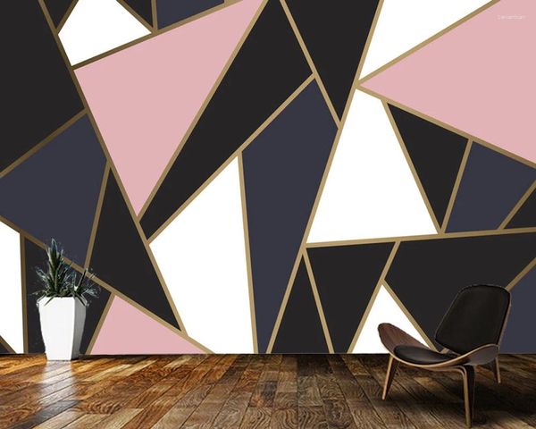 Обои Papel De Parede, современная мозаика, цветная геометрическая 3d обои, фреска для гостиной, детской спальни, обои для домашнего декора