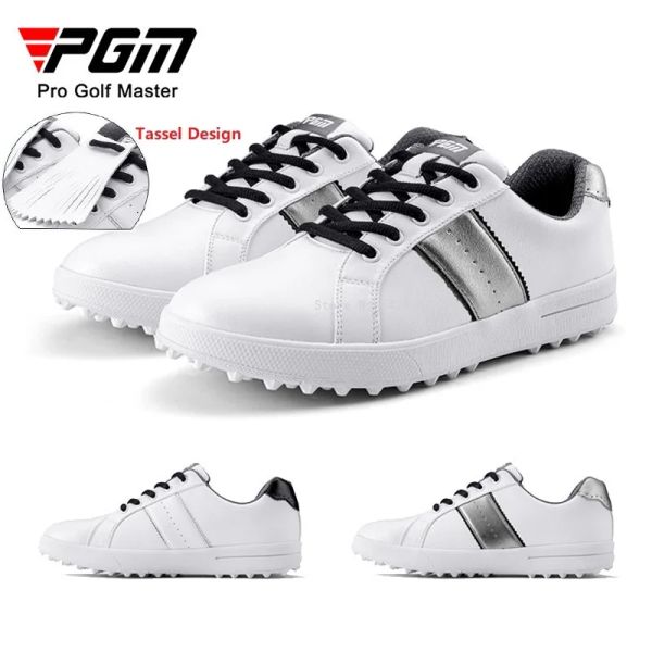 Stiefel pgm modisch atmungsaktive Frauen Golfschuhe wasserdichte Leder -Sneakers Damen Schnürung Antiskid Schuhe Leichtes Quastenschuhschuhe