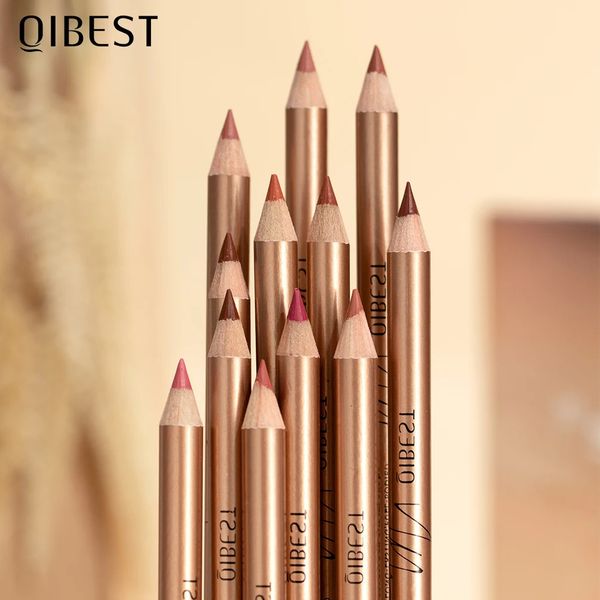 Qi 12 cores lápis labial matte lipliner lápis batom à prova d'água batom caneta suave nude batom canetas para lábios maquiagem 240315