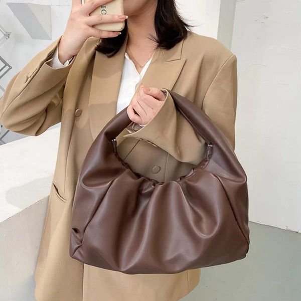 Totes Top Griff Taschen Für Frauen 2024 Echte Weiche Leder Handtasche Damen Kupplung Geldbörsen Weibliche Knödel Schulter Große Tasche