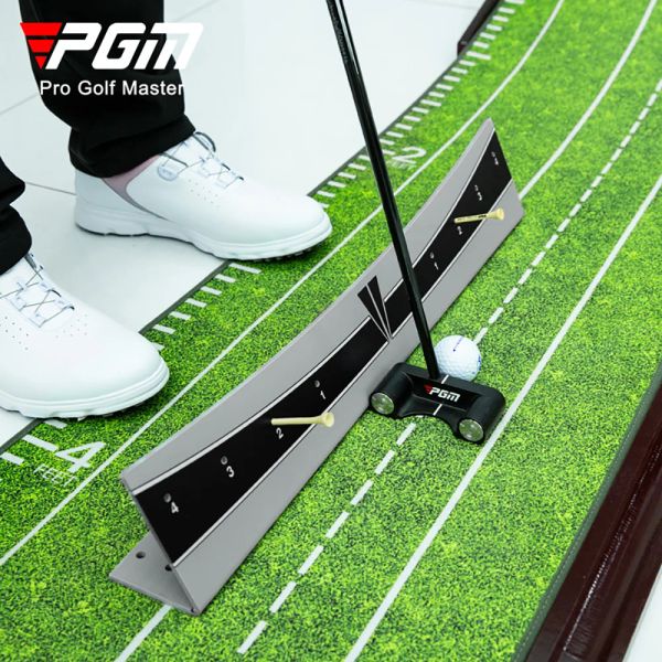 Aids PGM Golf Putter Trainer Calibração Pista Putter Board Golf Putting Mat Ferramenta de treinamento de plástico Driving Trainer JZQ027