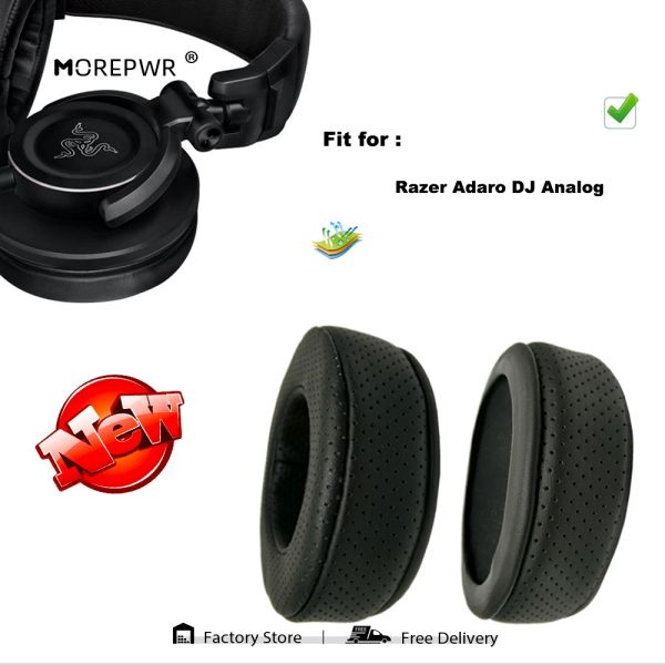 Zubehör Morepwr Neues Upgrade Ersatzohrpolster für Razer Adaro DJ Analog Headset Teile Lederkissen Samt Ohrenschützer