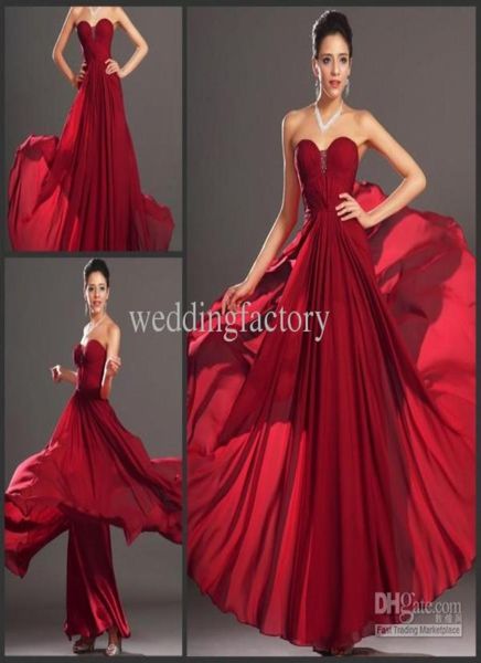 Красное длинное шифоновое платье подружки невесты любимое выпускное выпускное платье