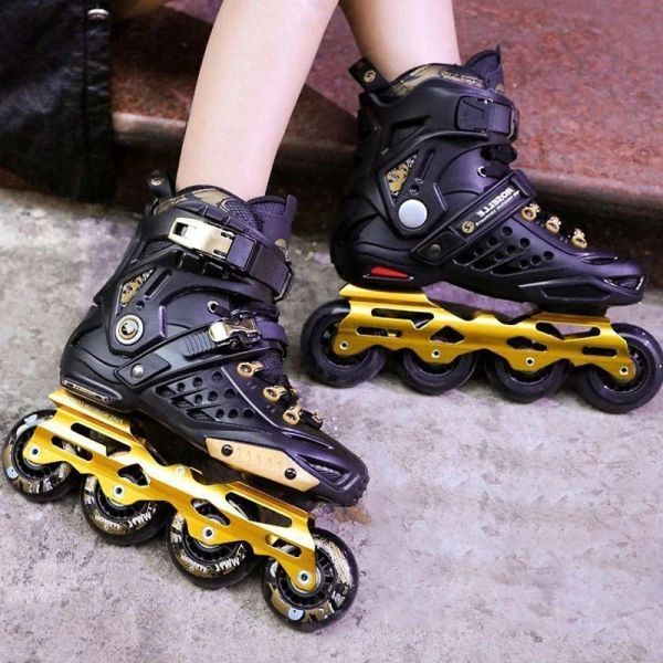 Sapatos originais Roselle patins em linha de rolos do tamanho 35 ao tamanho 46 Slalom Sliding FSK Adulto Kids Professional Roller Sathating Shoes
