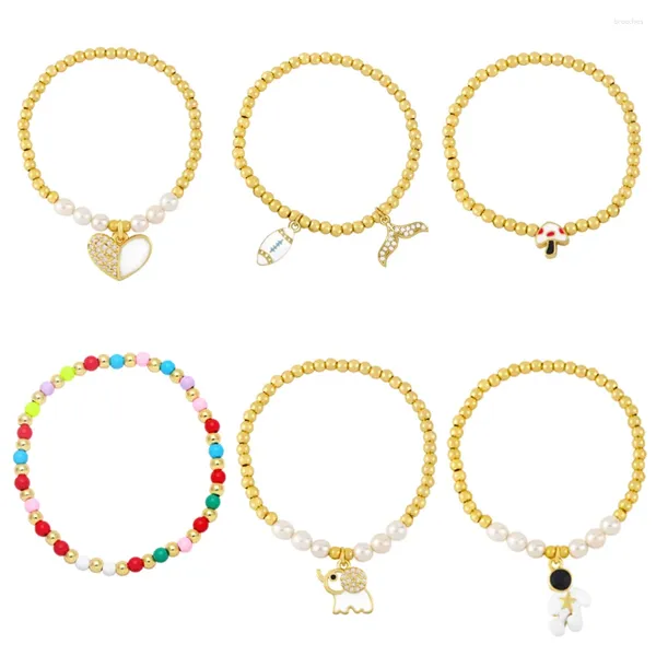 Charme pulseiras folga para mulheres/baixo preço corrente frisada joias banhadas a ouro brtf25