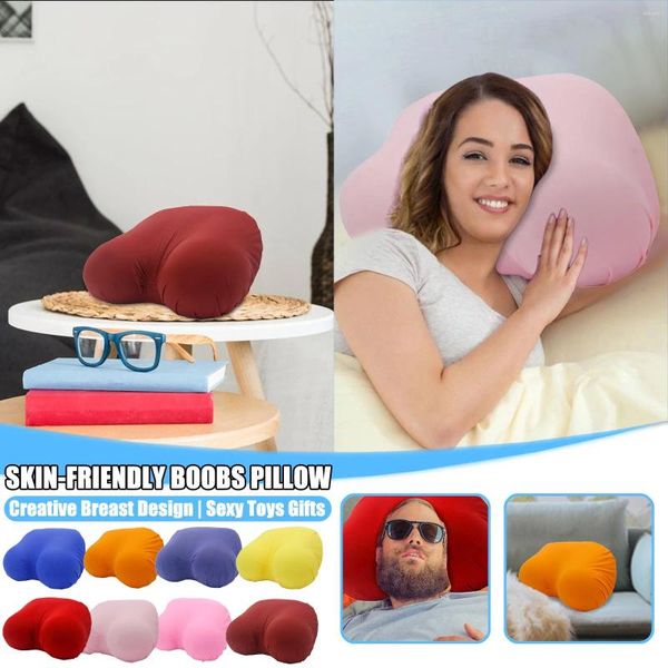 Travesseiro Sexy Brinquedos Presentes Fronha Amigável à Pele Criativo Design de Peito Divertido Pele de Seda