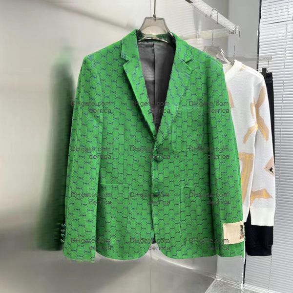 Дизайнерский мужской пиджак, куртка, мужское пальто с буквами G, деловой повседневный приталенный деловой костюм, пиджак, мужские костюмы, топ