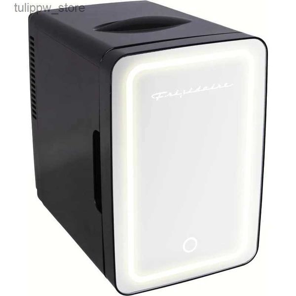 Frigoriferi Congelatori EFMIS170-BLACK Mini frigorifero portatile compatto con specchio illuminato personale Capacità 6,5 litri Raffredda 9 lattine L240319