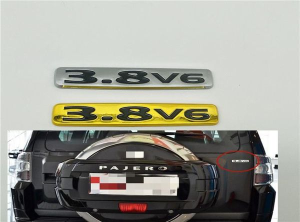 Für Mitsubishi Pajero 38 V6 Emblem Hinten Stamm Deckel Logo Abzeichen Typenschild Zeichen Mark 38V69919931