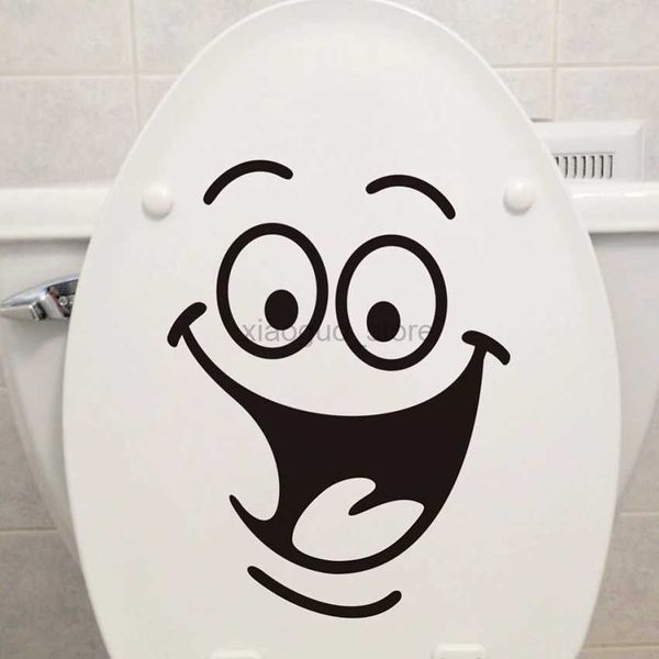 Toilettenaufkleber, glückliches Smiley-Gesicht, Aufkleber, große Augen, Aufkleber, dekorative Aufkleber, Wanddekorationen, Toilette, Wohnzimmer, Schlafzimmer, Küche, Haus, Autotür, 240319