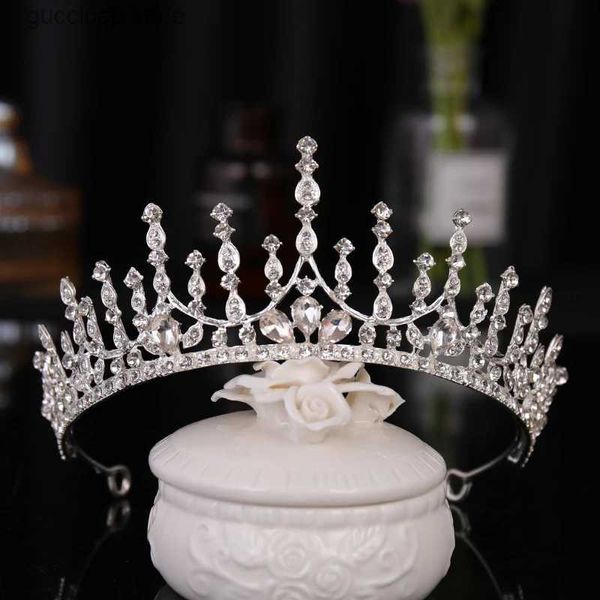 Tiaras Barock Vintage Gold Kristall Pfau Braut Tiaras CZ Kronen Strass Festzug Diadem Braut Stirnbänder Hochzeit Haarschmuck Y240319