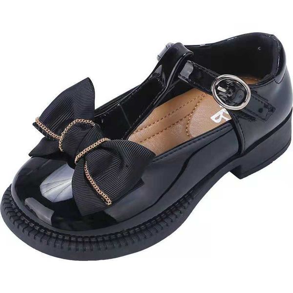 HBP não marca pequeno MOQ meninas uniforme escolar sapatos crianças pretas em estoque