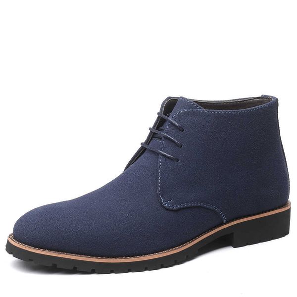 HBP Sapatos masculinos de couro de cano alto sem marca, casuais, formais, moda, novo design, sapato tendência