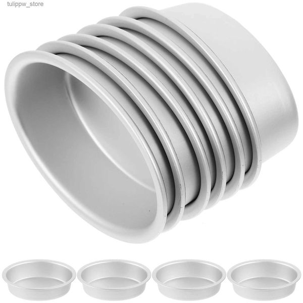 Pişirme Kalıplar 10 PCS Oval Küf Flan Tavaları Pişirme Kek Yapışmaz Mini Puding Kalıp Tart Plaka Metal Paslanmaz Çelik Düğün L240319