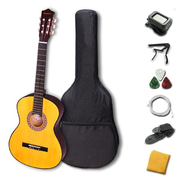 Gitar Rosefinch 30/39 inç Klasik Gitar Çocuk Guitarra Hızlı Teslimat Ücretsiz Aksesuarları Capo Dizeleri ile Tuner Naylon String