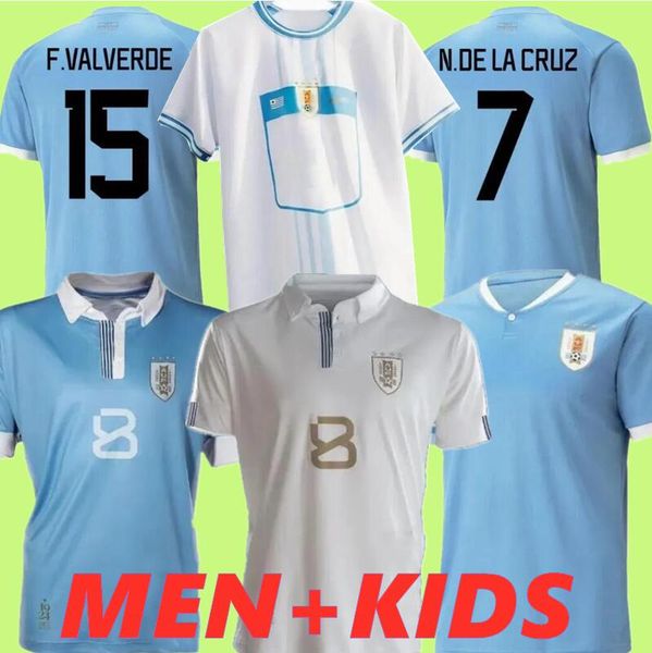 22 23 Uruguay-Fußballtrikots 22 2023 Heim-Auswärts-L.Suarez E.Cavani F. Valverde G.DE ARRASCAETA N. Nande De La Cruz R.BENTANCUR Herren-Kit Fußballtrikot-Sets Fans Spielerversion