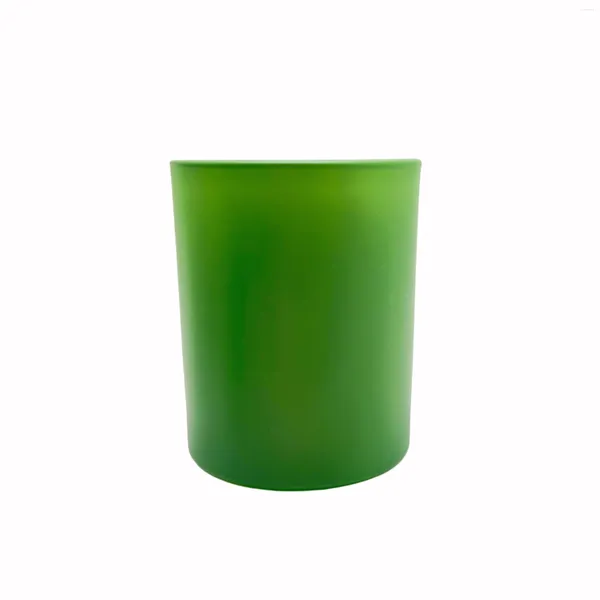 Bottiglie Vaso per candele in vetro verde ignifugo da 100 ml Contenitore espandibile per fragranze domestiche per interni