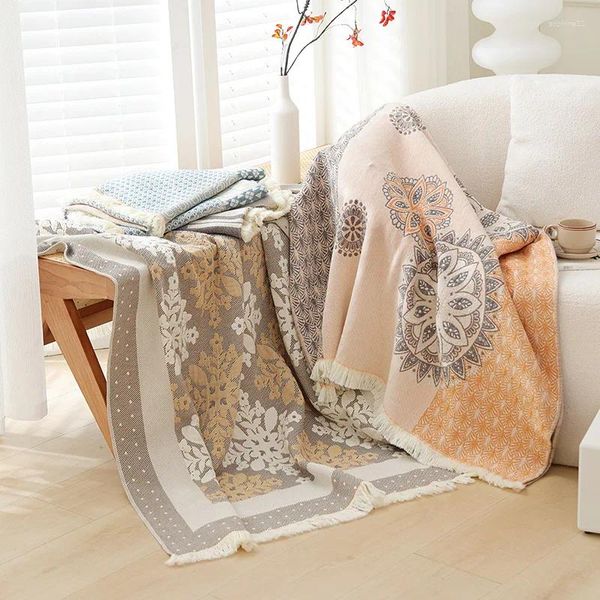 Крышка стулья 115x150 см. Nordic Style Style Cotton Plus Plus на кисточку одеяло для полотенца мягкая кожа.