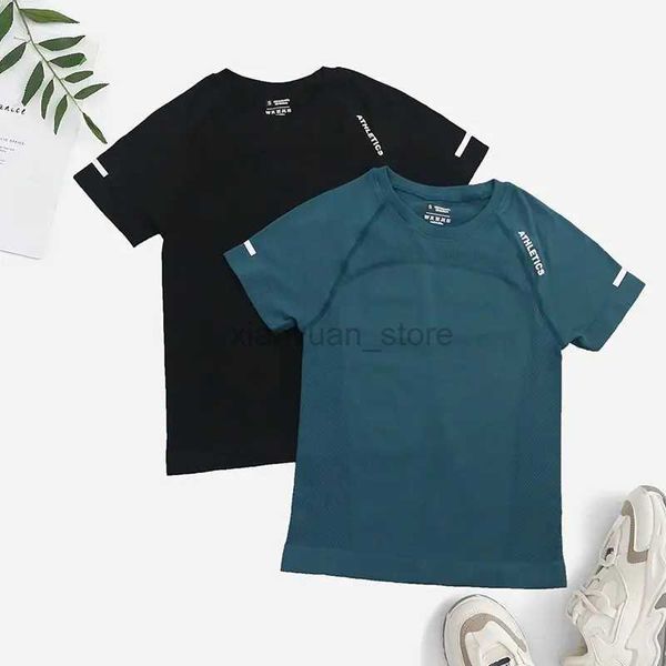 Homens camisetas Mulheres sem costura yoga t-shirts mulheres fitness 2 peças ginásio treinamento t-shirts para exercícios esportivos manga curta yoga t-shirt com letras 240327