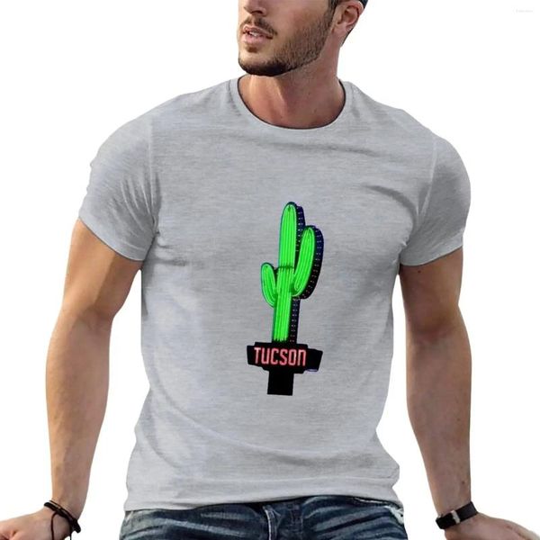 Polos masculinos Tucson Sign Design Camiseta Hippie Roupas Gráficos Anime Cute Tops Oversized T Shirt Men