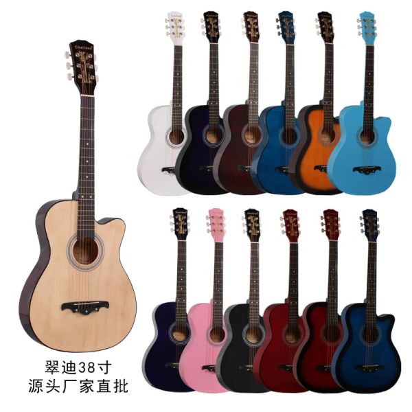 Guitar -Gitarre 38 -Zoll -Volkslied Anfänger Anfänger Übung Student Gitarre kann angepasst werden