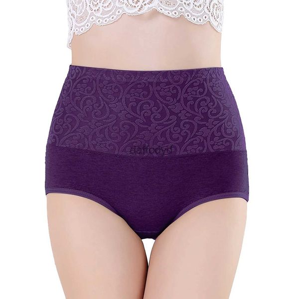 Mutandine da donna Mutandine di cotone per donna Taglie forti Intimo Vita alta Slip addominali Ragazza femminile Mutandine di recupero postpartum Donna 240319