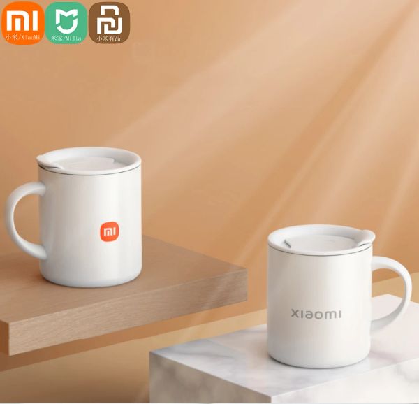 Controllo Xiaomi Mijia Mug versione ml con coperchio in acciaio inossidabile 316 coperchio antipolvere diretto per bere tazza a forma semplice