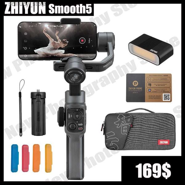 Estabilizadores Zhiyun Smooth 5 Smooth Q4 estabilizador portátil de junta universal móvel de 3 eixos adequado para iPhone / Samsung // câmeras de ação smartphones Q240319