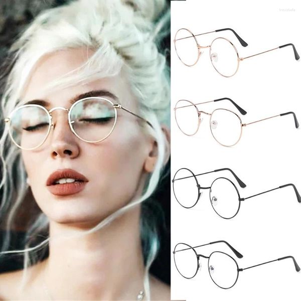 Sonnenbrille Mode Vintage Tragbare Metallbrille Ultraleichter Rahmen Augenschutz Anti-Blau-Brille