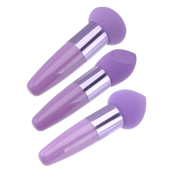 Esponjas de maquiagem 3 pcs caneta de beleza ferramentas multifuncionais emulsão maquiagem canetas com alça viagem pó puffs rosto