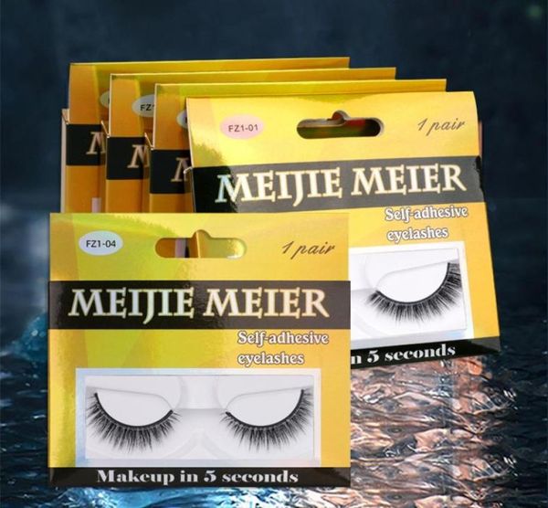 One Touch Falsche Wimpern Verlängerung Gel Lash Gold Verpackung Box Transparent Staub Abdeckung Cross Border Selbstklebende Wimpern9920241