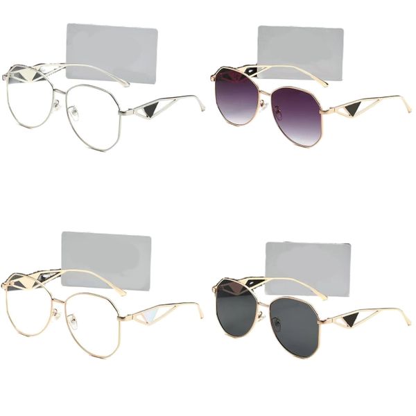 Lentes de sol mujer óculos de sol designer descoloração proteger os olhos óculos de luxo dourado mental pernas uv400 óculos polarizados quadro completo na moda fa077 C4