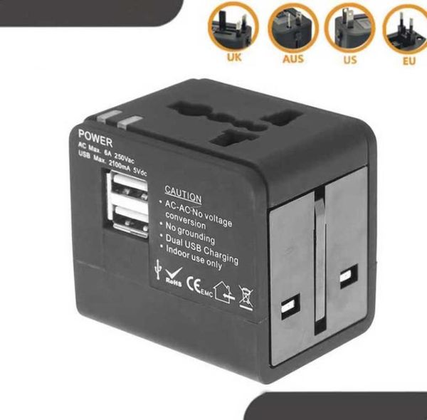 Evrensel Seyahat Adaptör Güç Adaptörü Elektrik Fişleri soketler adaptör dönüştürücü USB Seyahat Soketi Fiş Güç Şarj Cihazı Dönüştürücü4489118