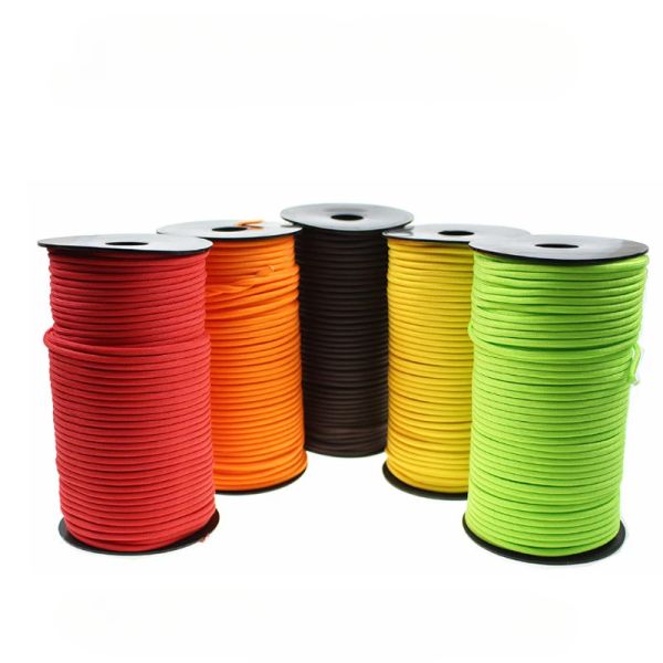 Paracord 4mm nove fios 100 metros cabo de paraquedas tático militar acampamento acessórios de sobrevivência cordão de barraca faça você mesmo pulseira corda de tecelagem