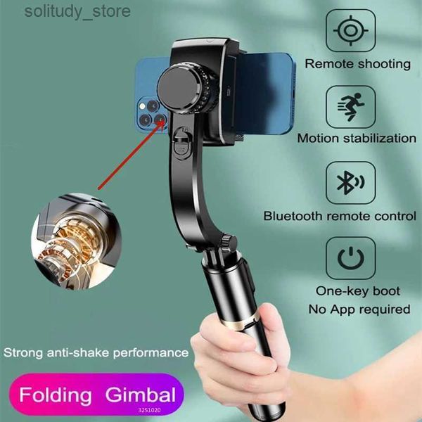 Stabilisatoren FGCLSY 2023 Neuer Universalgelenkstabilisator Selfie-Stick Drahtloses faltbares Stativ mit Bluetooth-Shutter-Einbeinstativ Geeignet für iOS Android Q240319