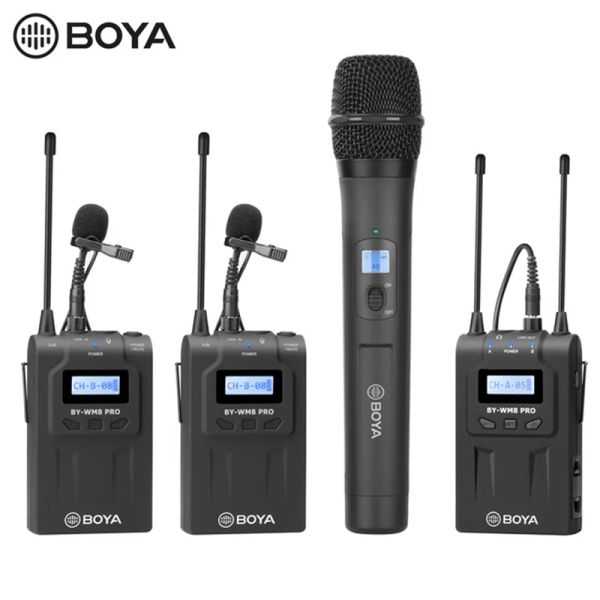 Микрофоны BOYA BYWHM8 Pro Ручной микрофон UHF Беспроводной однонаправленный динамический микрофонный передатчик для сценического фильма Приемник ENG BYWM8 Pro