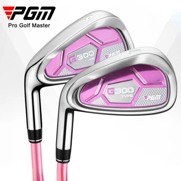 PGM Damen-Golfschläger G300, 1 Stück, 7# Eisen, linke Hand, Einzel-Edelstahl, Carbon, Training, Rosa, TIG025