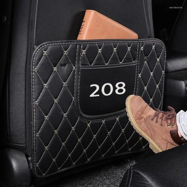 Capas de assento de carro anti-chute almofada decoração decoração para 208 couro personalizado capa conjunto acessórios de luxo